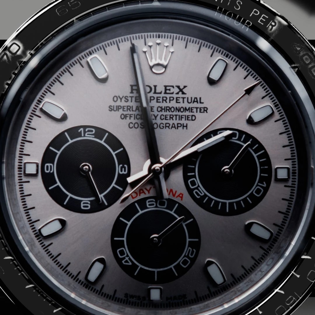 Rolex Cosmograph Daytona — Zifferblatt in Nahaufnahme